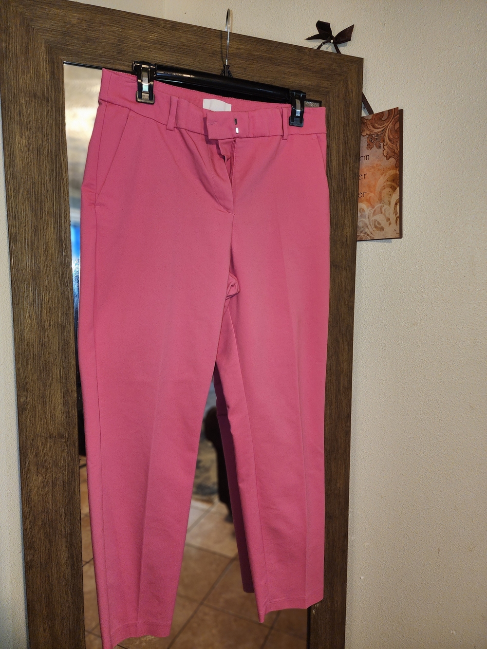 H&M Pink Cropped Tailored Pants